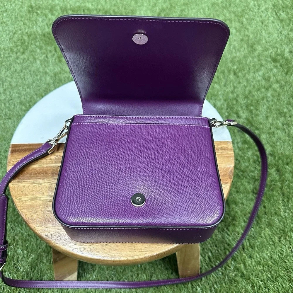 Kate Spade Staci Square Crossbody‎ Plum Pie